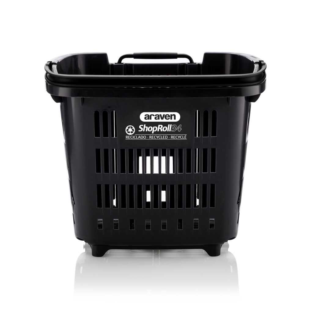 34L Plastic Wheeled Basket