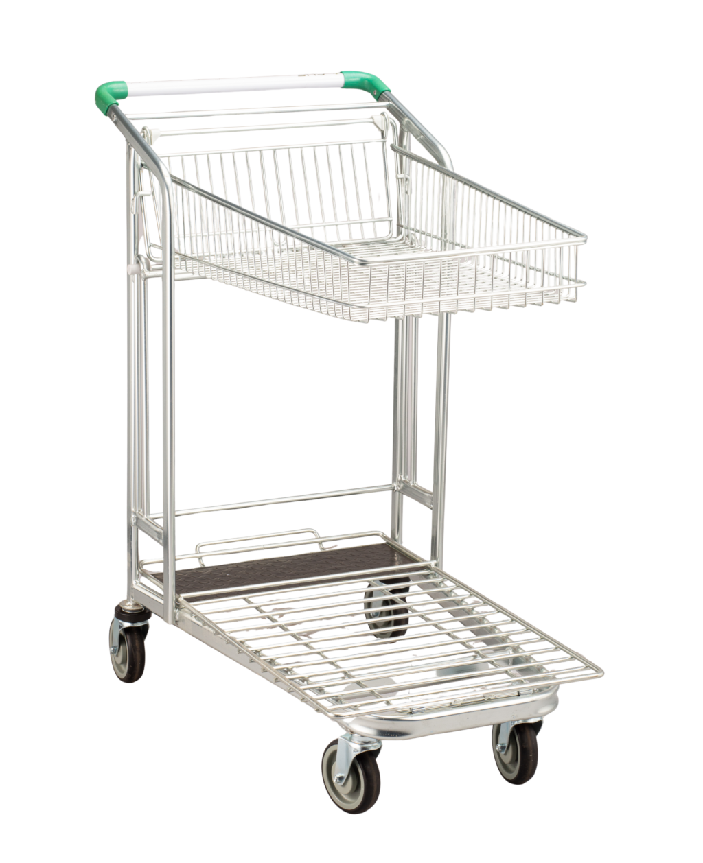 STOCK TROLLEY WITH FOLDING BASKET