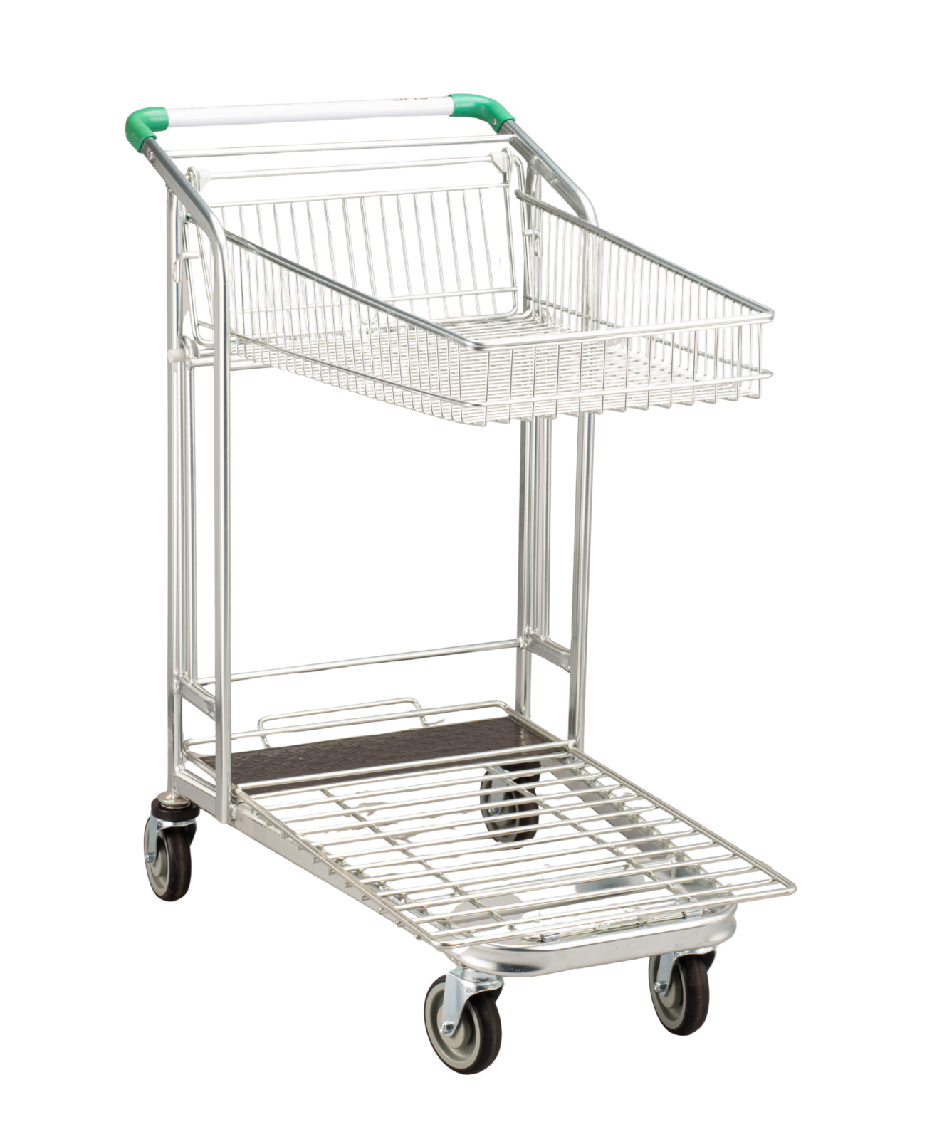 STOCK TROLLEY WITH FOLDING BASKET